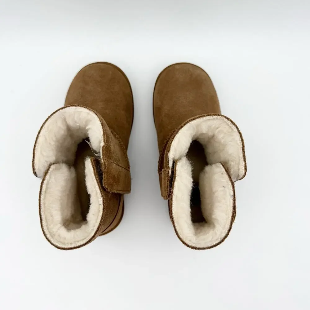 UGG Kids Keelan II Boots US 10 EU 27.5 Chestnut Brown Suede NIB